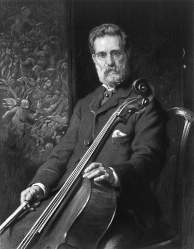 Portrait of Alfredo Piatti with Cello by Unknown